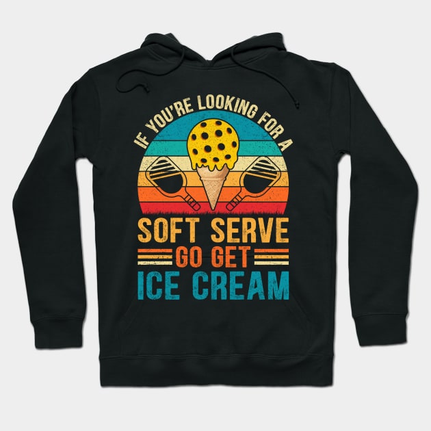 Soft Serve Go Get Ice Cream Pickleball Hoodie by catador design